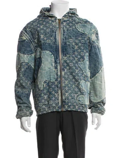 Pre-owned Louis Vuitton X Nigo 2022 Lv Monogram Denim Jacket W/ Tags In Blue