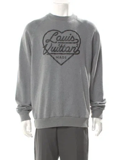 Pre-owned Louis Vuitton X Nigo 2022 Signature Logo Pullover In Gray
