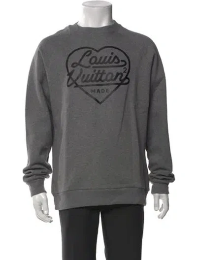 Pre-owned Louis Vuitton X Nigo 2022 Signature Logo Sweatshirt W/ Tags In Gray