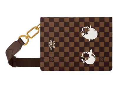 Pre-owned Louis Vuitton X Nigo Book Messenger In Brown