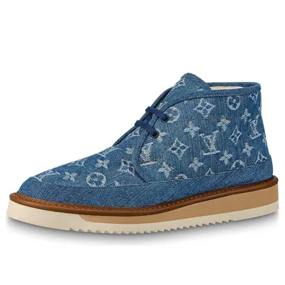 Pre-owned Louis Vuitton X Nigo Cosy Ankle Boots 'denim Monogram'