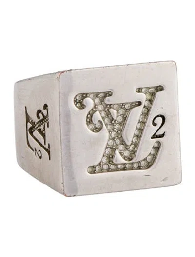 Pre-owned Louis Vuitton X Nigo Crystal Squared Lv Cocktail Ring In Multi