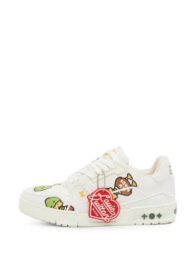 Pre-owned Louis Vuitton X Nigo Duck-motif Sneakers In White