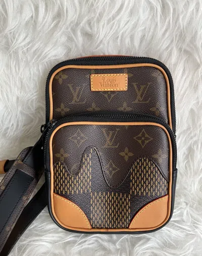 Pre-owned Louis Vuitton X Nigo Graillouis Vuitton | Nigo Amazone Ebene Slimg Bag Nano Lv In Brown