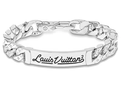 Pre-owned Louis Vuitton X Nigo Lv Chain Links Bracelet In Silver