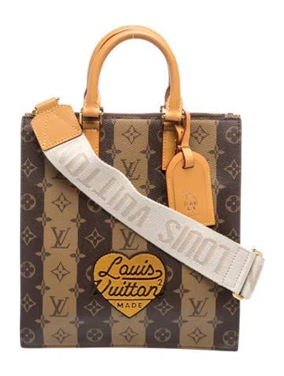 Pre-owned Louis Vuitton X Nigo Lv Monogram Louis Vuitton Sac Plat In Brown