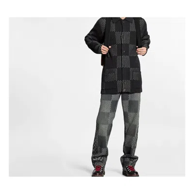 Pre-owned Louis Vuitton X Nigo Lv2 Series Giant Damier Ribbed Jacket For Unisex In Gray