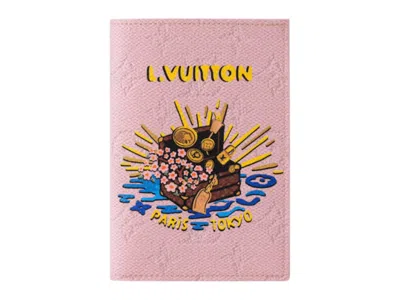 Pre-owned Louis Vuitton X Nigo Passport Cover In Pink