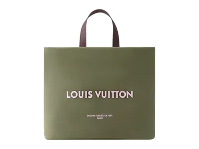 Pre-owned Louis Vuitton X Nigo Shopper Tote Mm In Khaki Green