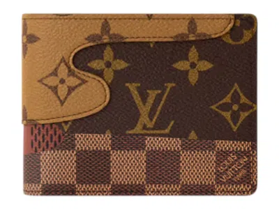 Pre-owned Louis Vuitton X Nigo Slender Wallet In Brown