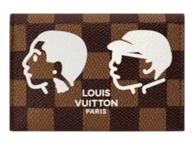 Pre-owned Louis Vuitton X Nigo Slim Card Holder In Brown
