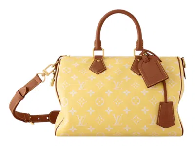 Pre-owned Louis Vuitton X Nigo Speedy P9 Bandouliere 30 In Yuzu Yellow