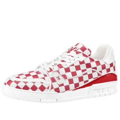 Pre-owned Louis Vuitton X Nigo Trainers 'red White Plaid'