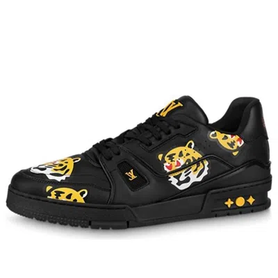 Pre-owned Louis Vuitton X Nigo Trainers 'white With Tiger Monogram'
