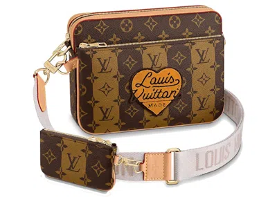 Pre-owned Louis Vuitton X Nigo Trio Messenger Monogram Stripes In Brown