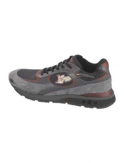 Pre-owned Louis Vuitton X Nike 2022 Suede Athletic Sneakers In Gray
