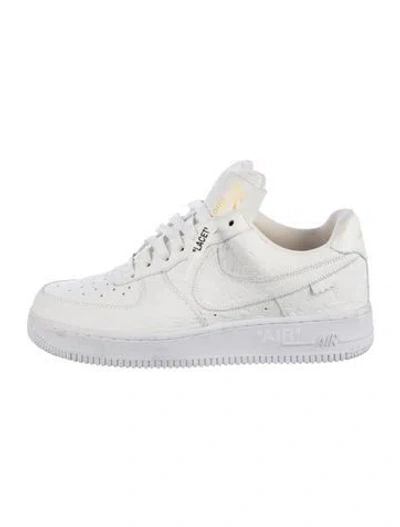 Pre-owned Louis Vuitton X Nike Air Force 1 Low 'triple White' Sneakers
