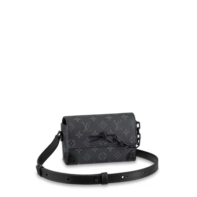 Pre-owned Louis Vuitton X Pharrell Louis Vuitton Monogram Eclipse Steamer Wearable Wallet/bag In Black