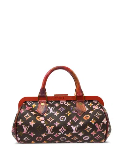 Pre-owned Louis Vuitton X Richard Prince 2008 Frame Papillon Handbag In Brown