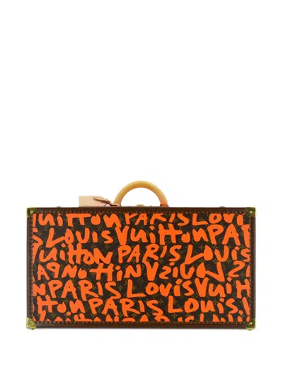 Pre-owned Louis Vuitton X Stephen Sprouse 1990-2000s Display Case Trunk Bag In Orange