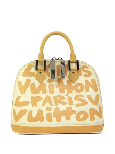 Pre-owned Louis Vuitton X Stephen Sprouse 2001 Alma Mm Handbag In Neutrals