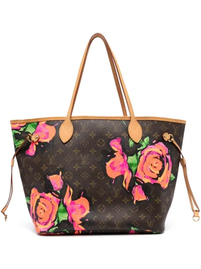 Pre-owned Louis Vuitton X Stephen Sprouse 2009  Neverfull Mm Bag In Brown