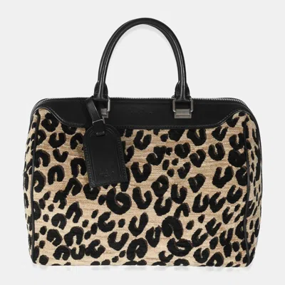 Pre-owned Louis Vuitton X Stephen Sprouse Black Beige Velvet Leopard Speedy 30 Bag