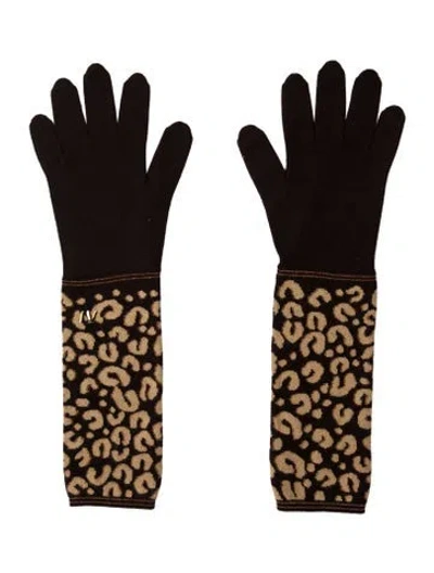 Pre-owned Louis Vuitton X Stephen Sprouse Cashmere-blend Leopard Gloves