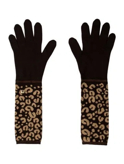 Pre-owned Louis Vuitton X Stephen Sprouse Cashmere-blend Leopard Gloves In Multi