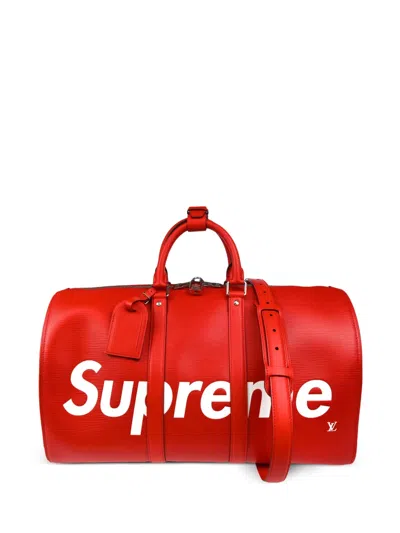Pre-owned Louis Vuitton X Supreme 2017 Keepall 45 Duffle Bag