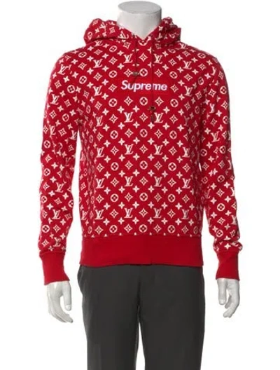 Pre-owned Louis Vuitton X Supreme 2017 Lv Monogram Hoodie In Multi