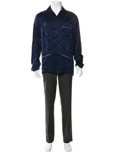 Pre-owned Louis Vuitton X Supreme 2017 Lv Monogram Lounge Top In Blue