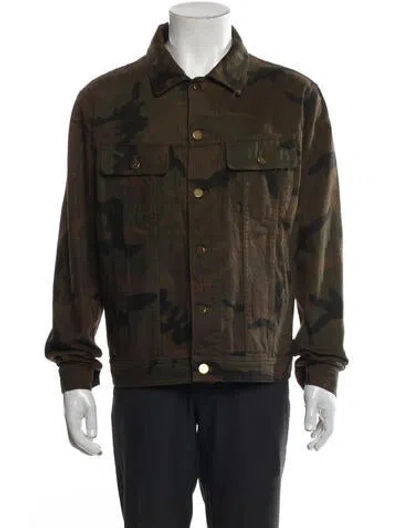 Pre-owned Louis Vuitton X Supreme 2017 Lv Monogram Trucker Jacket In Green