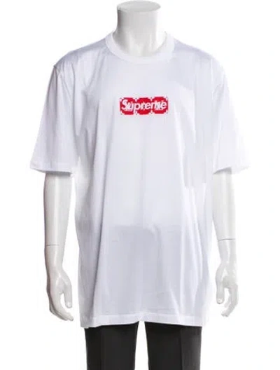 Pre-owned Louis Vuitton X Supreme 2017 Lv Monogram T-shirt In White