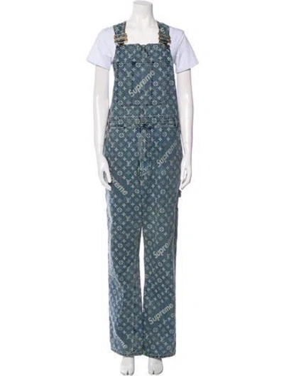 Pre-owned Louis Vuitton X Supreme 2017 Overalls In Blue