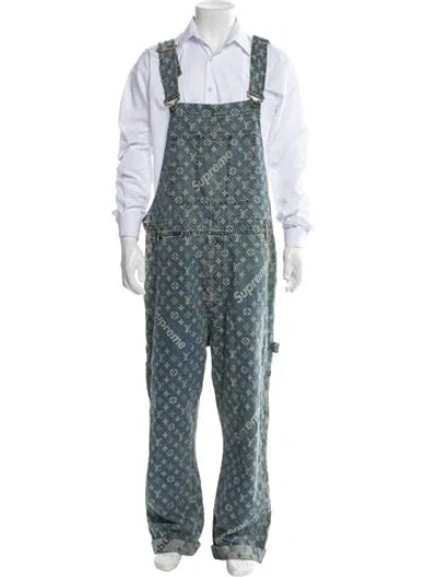 Pre-owned Louis Vuitton X Supreme 2017 Overalls In Blue
