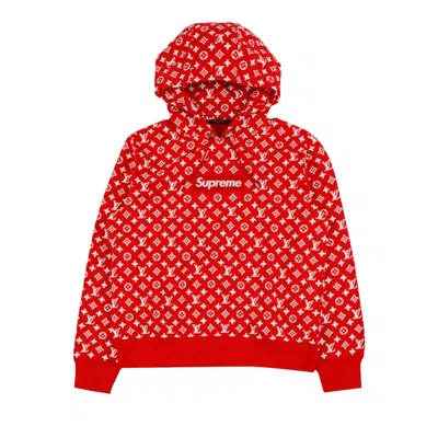 Pre-owned Louis Vuitton X Supreme Box Logo Hooded Sweatshirt 'red'