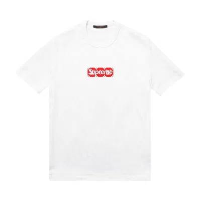 Pre-owned Louis Vuitton X Supreme Box Logo Tee 'white'