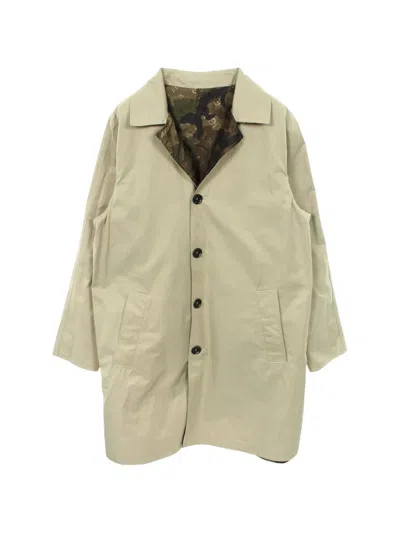Pre-owned Louis Vuitton X Supreme Camo 2010s Monogram Reversible Coat In Neutral