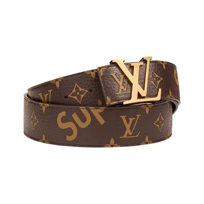 Pre-owned Louis Vuitton X Supreme Initiales Belt 'brown' | Men's Size 95