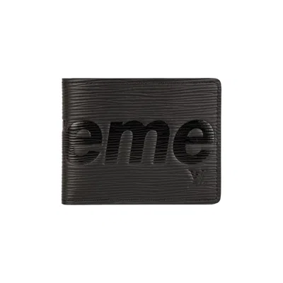 Pre-owned Louis Vuitton X Supreme Slender Wallet 'black' | Men's Size Onesize