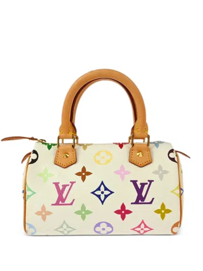 Pre-owned Louis Vuitton X Takashi Murakami 2003 Mini Speedy Two-way Handbag In White