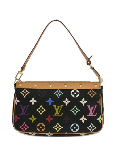 Pre-owned Louis Vuitton X Takashi Murakami 2003 Pochette Accessoires Shoulder Bag In Black