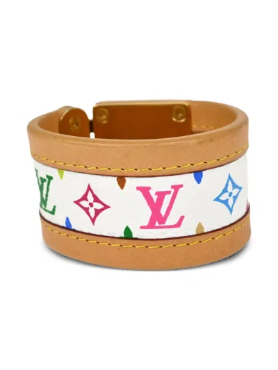 Pre-owned Louis Vuitton X Takashi Murakami 2003 Serrure Bangle Bracelet In Brown