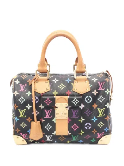 Pre-owned Louis Vuitton X Takashi Murakami 2003 Speedy 30 Monogram Tote Bag In Black