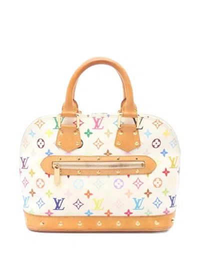 Pre-owned Louis Vuitton X Takashi Murakami 2004 Alma Monogram Bron Tote Bag In White