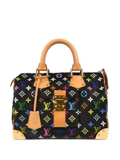 Pre-owned Louis Vuitton X Takashi Murakami 2004 Monogram Speedy 30 Handbag In Black