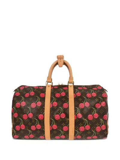 Pre-owned Louis Vuitton X Takashi Murakami 2005 45 Keepall Holdall In Brown