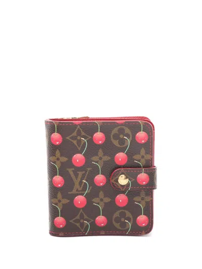 Pre-owned Louis Vuitton X Takashi Murakami 2005 Compact Wallet In 红色