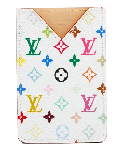 Pre-owned Louis Vuitton X Takashi Murakami 2005 Monogram Cardholder In White